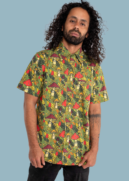 Run & Fly X Katie Abey Mushroom Boi's Short Sleeve Shirt