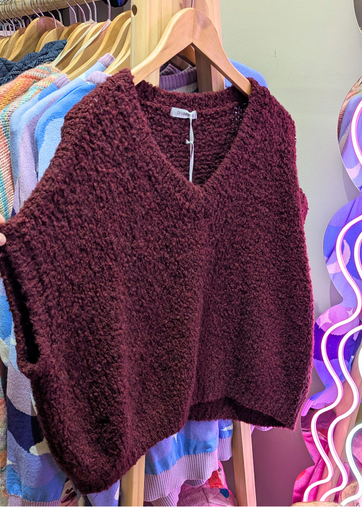 The Edit - Burgundy Chunky Knit Vest