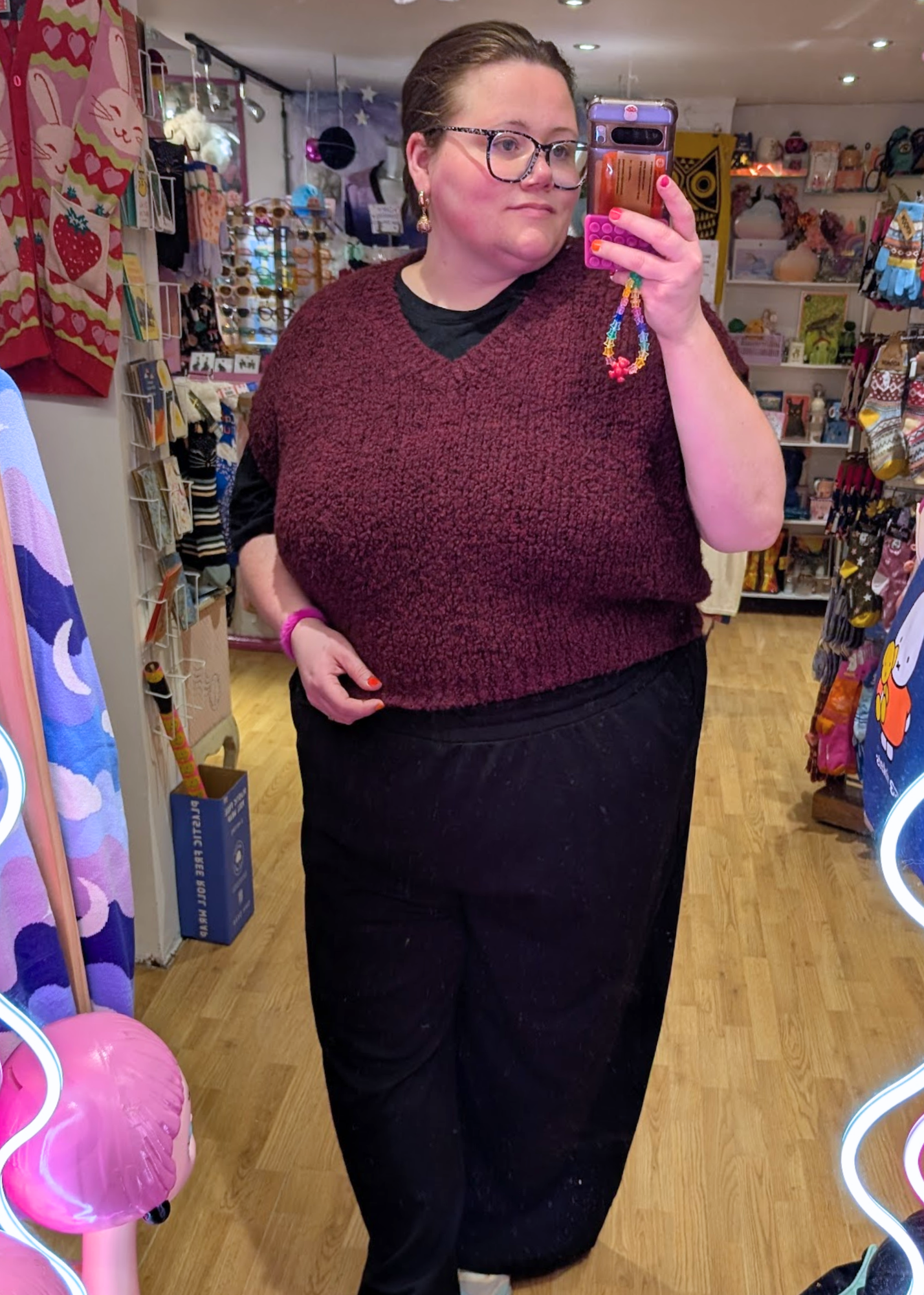 The Edit - Burgundy Chunky Knit Vest