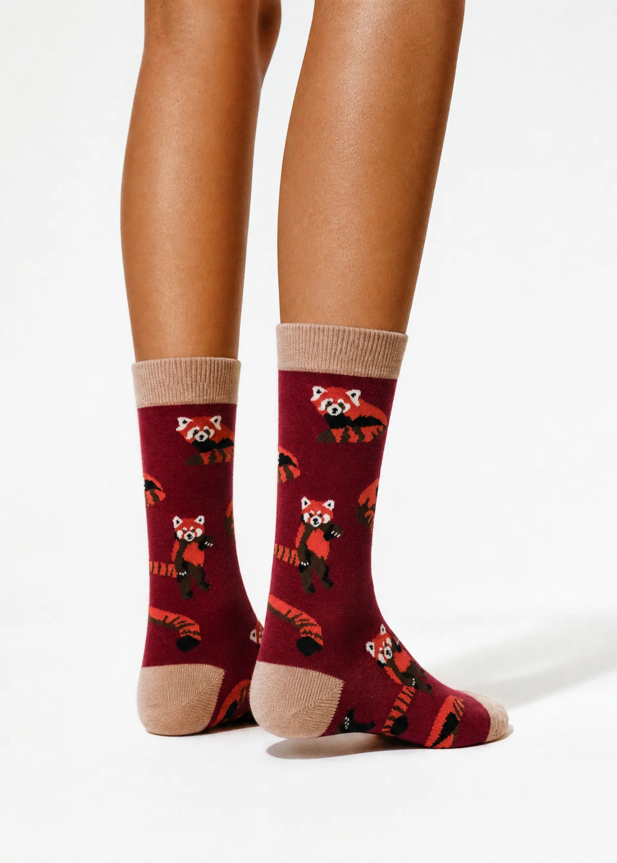 Socktopus - Burgundy Red Panda Socks