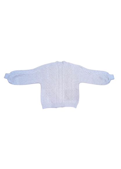 The Edit - Grey & Pastel Pink 3D Cherry Cardigan