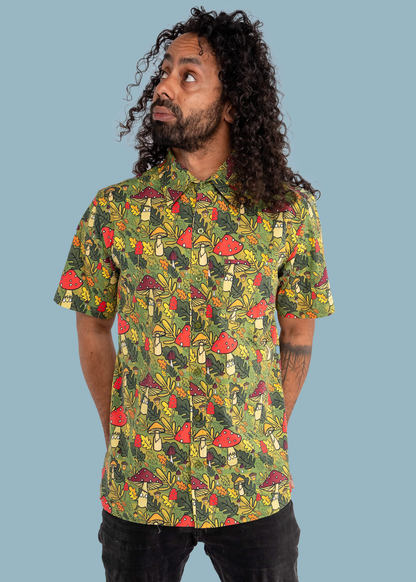 Run & Fly X Katie Abey Mushroom Boi's Short Sleeve Shirt