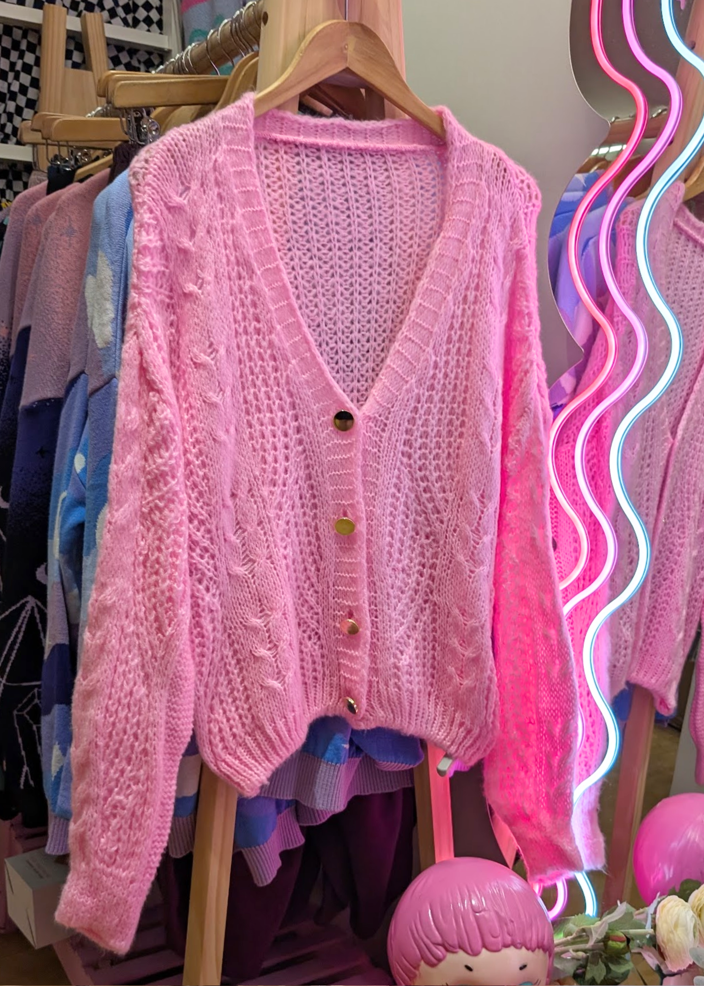 The Edit - Bubblegum Pink Cardigan