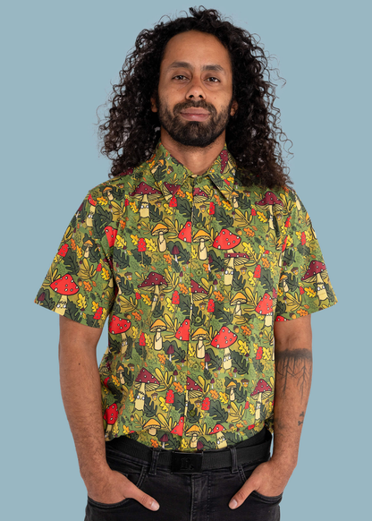Run & Fly X Katie Abey Mushroom Boi's Short Sleeve Shirt