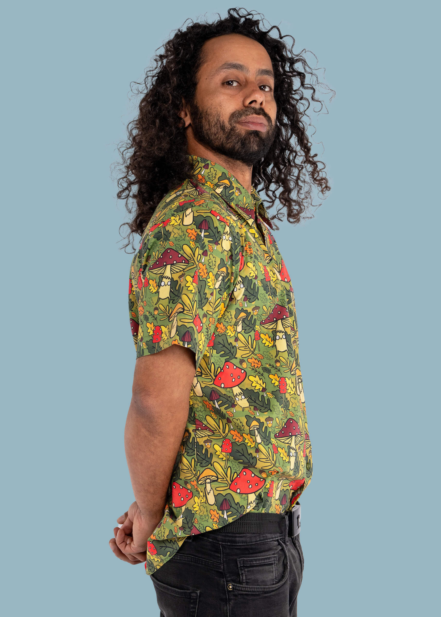 Run & Fly X Katie Abey Mushroom Boi's Short Sleeve Shirt