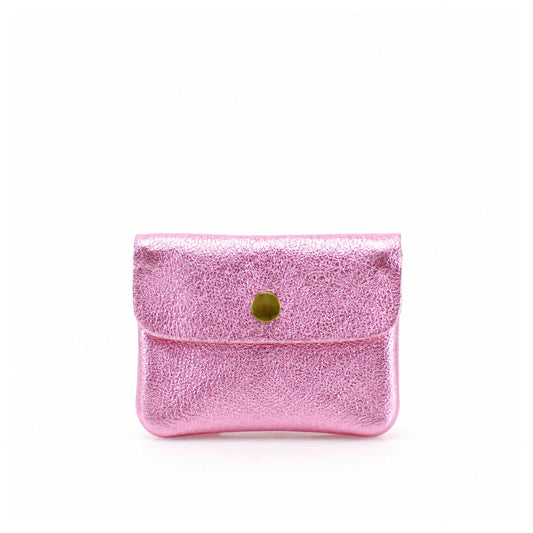 Thunder Egg - Metallic Light Pink Leather Purse
