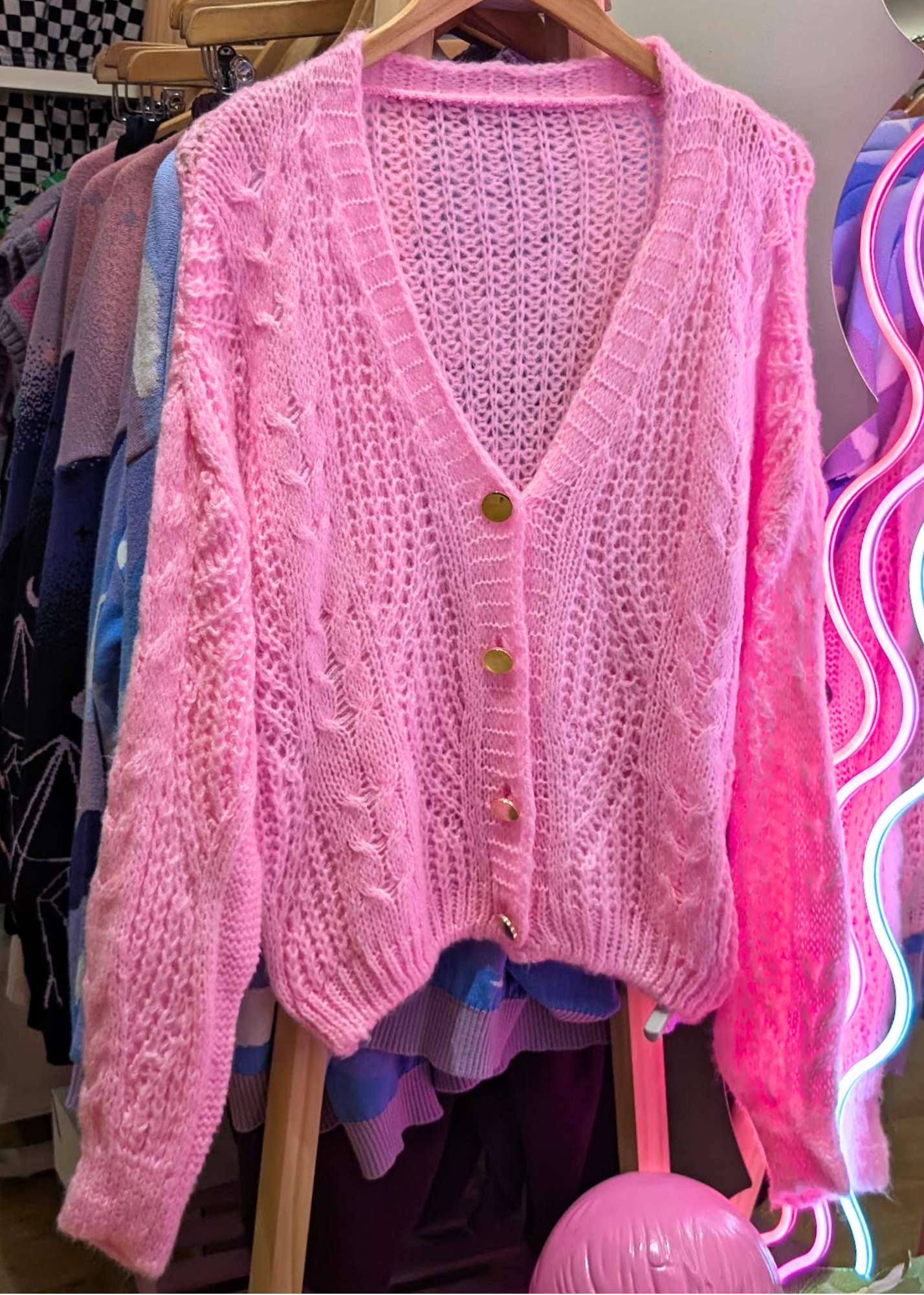The Edit - Bubblegum Pink Cardigan