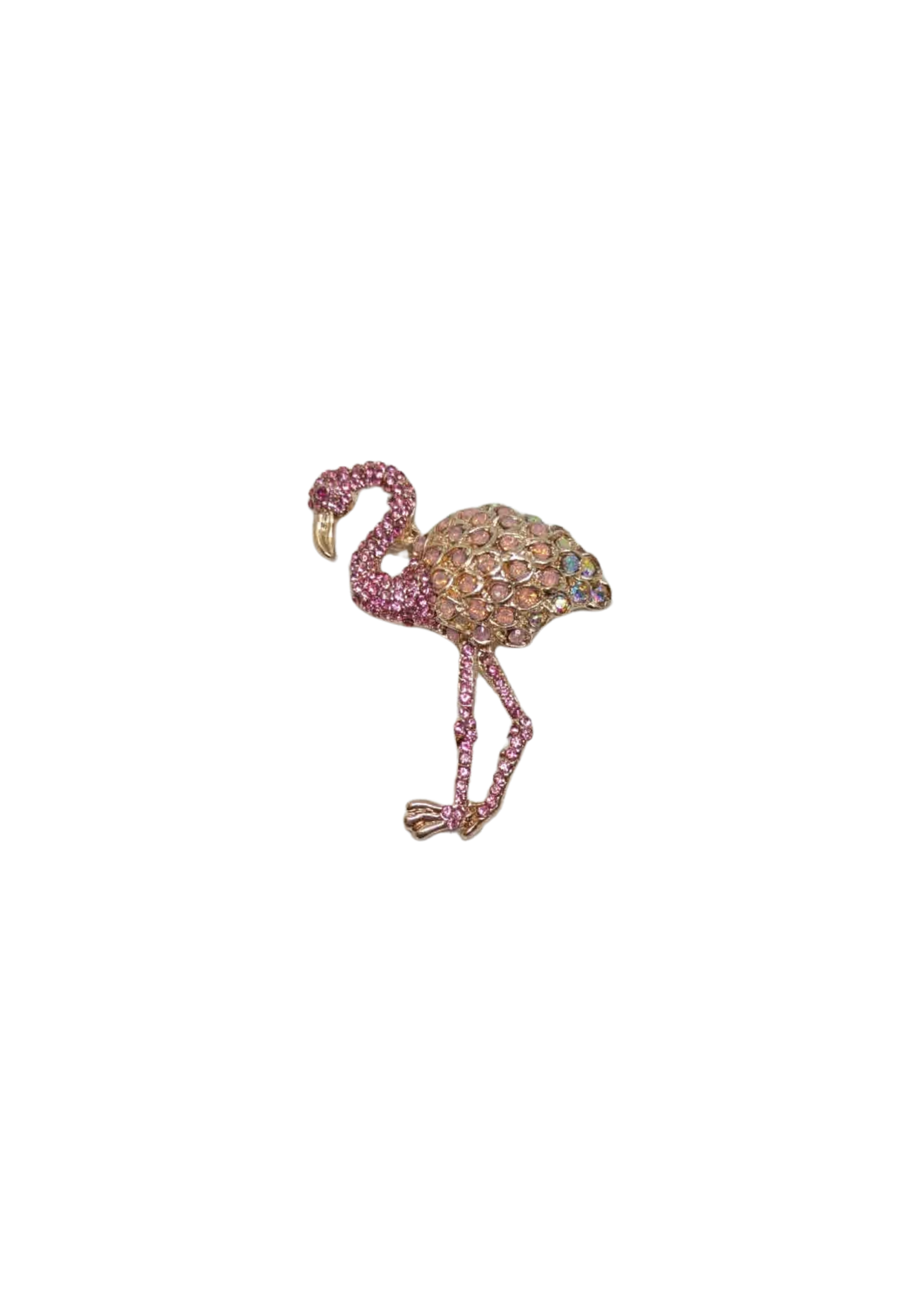 The Edit - Pink Jewel Flamingo Brooch