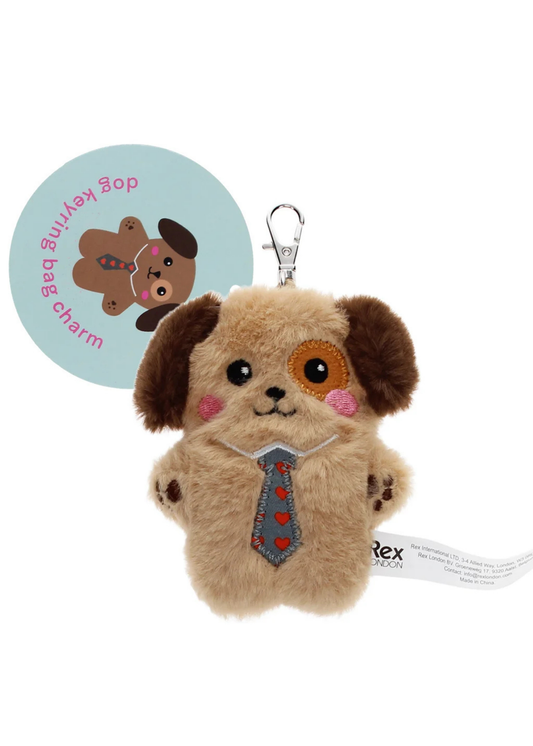 Rex London - Fluffy Dog Keyring Bag Charm