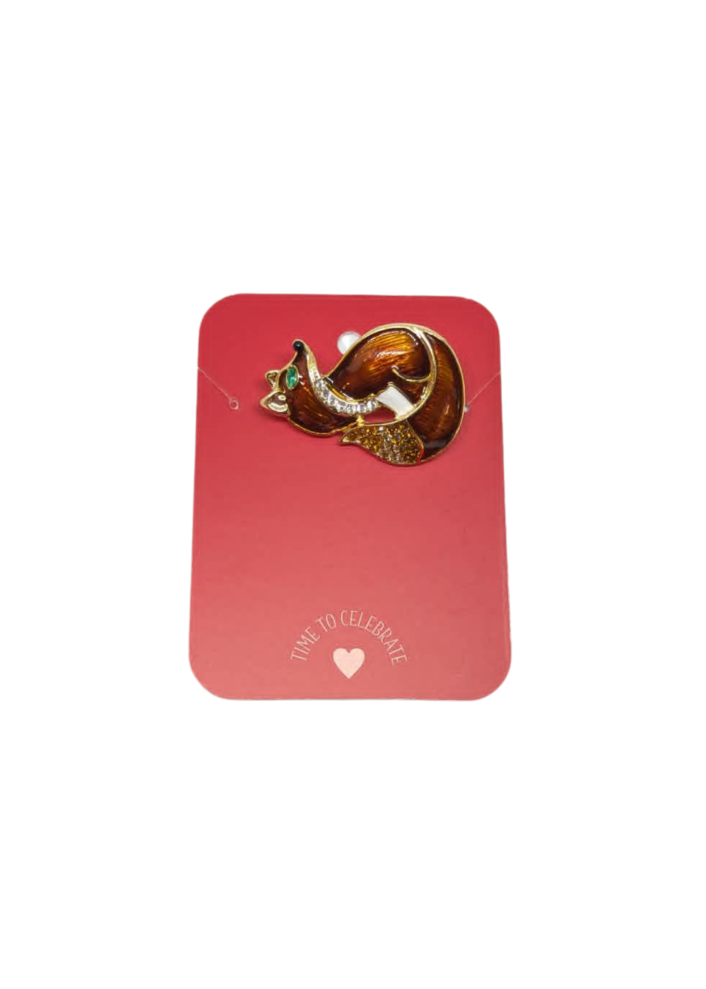 The Edit - Enamel Brown Fox Brooch