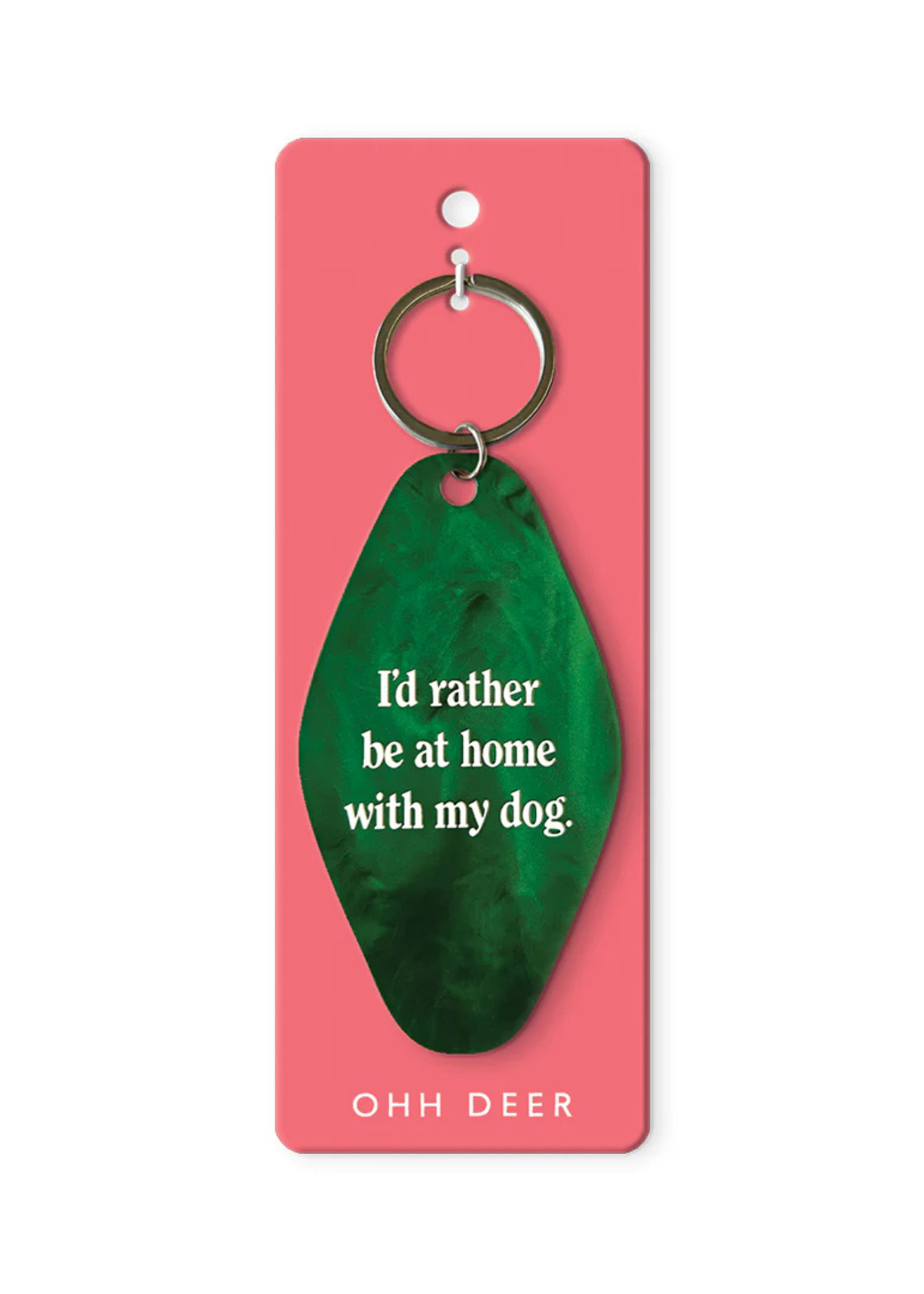 Ohh Deer - 'At Home with my Dog' Keyring