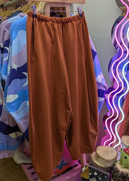 The Edit - Rust Orange Jersey Cocoon Joggers