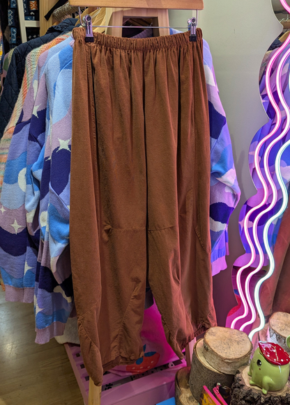 The Edit - Burnt Orange Needle Cord Cocoon Joggers