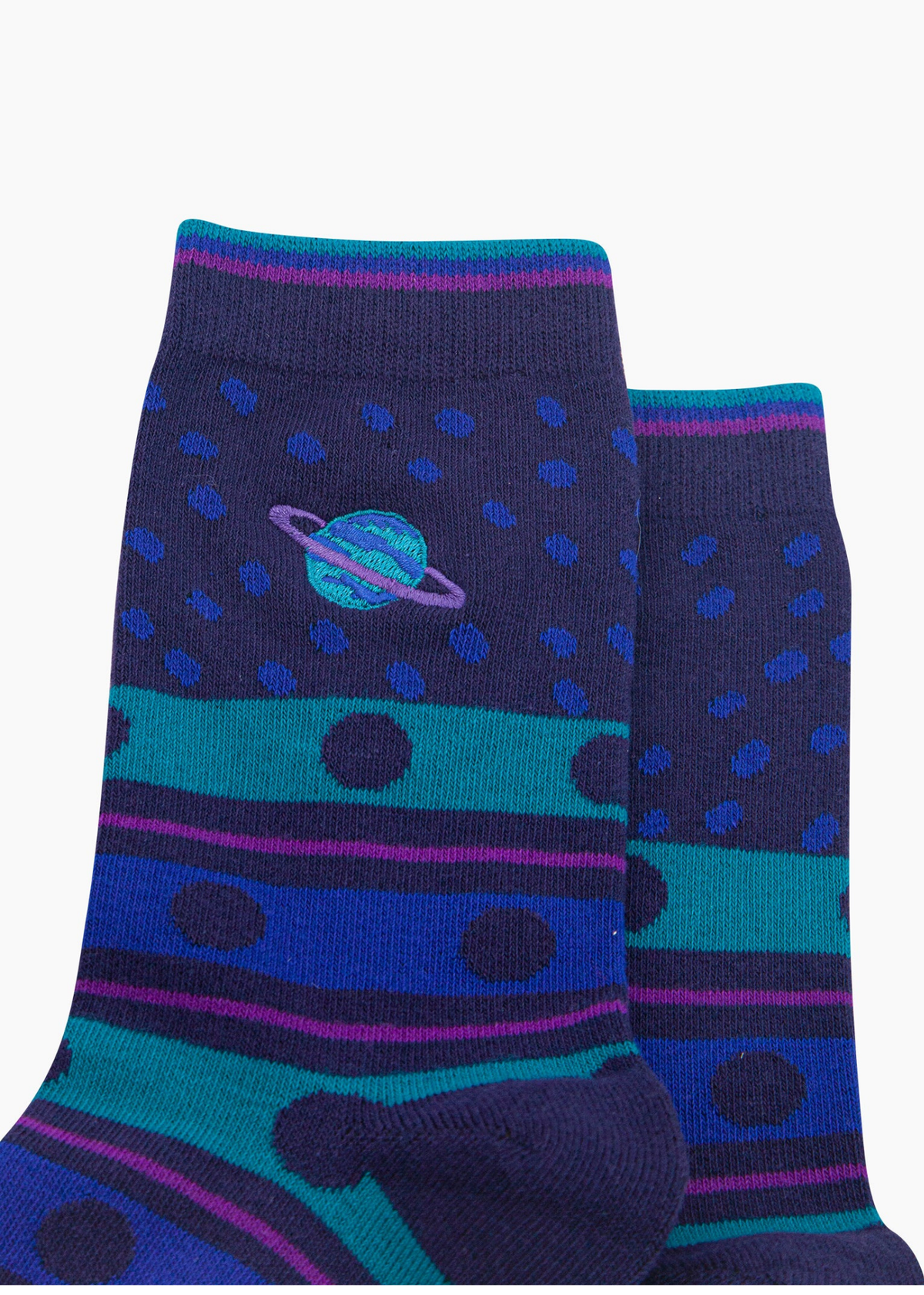 Sock Talk - Embroidered Planet Socks