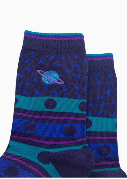 Sock Talk - Embroidered Planet Socks