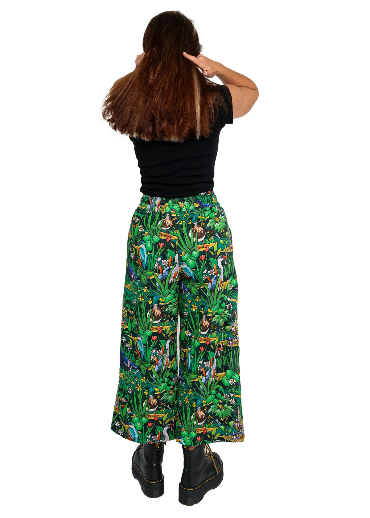 Rebel Romance - Pond Birds Wide Leg Cropped Trousers