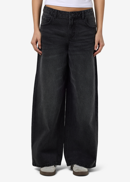 Noisy May - Kettie Black Wash Wide Leg Jeans