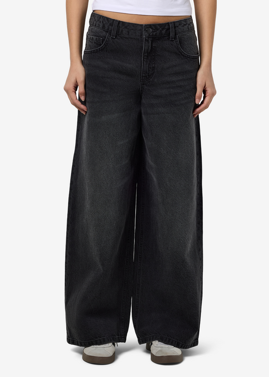 Noisy May - Black Wash Wide Leg Jeans