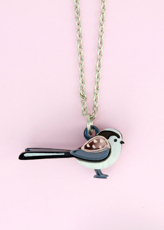 Little Moose - Long-Tailed Tit Charm Necklace