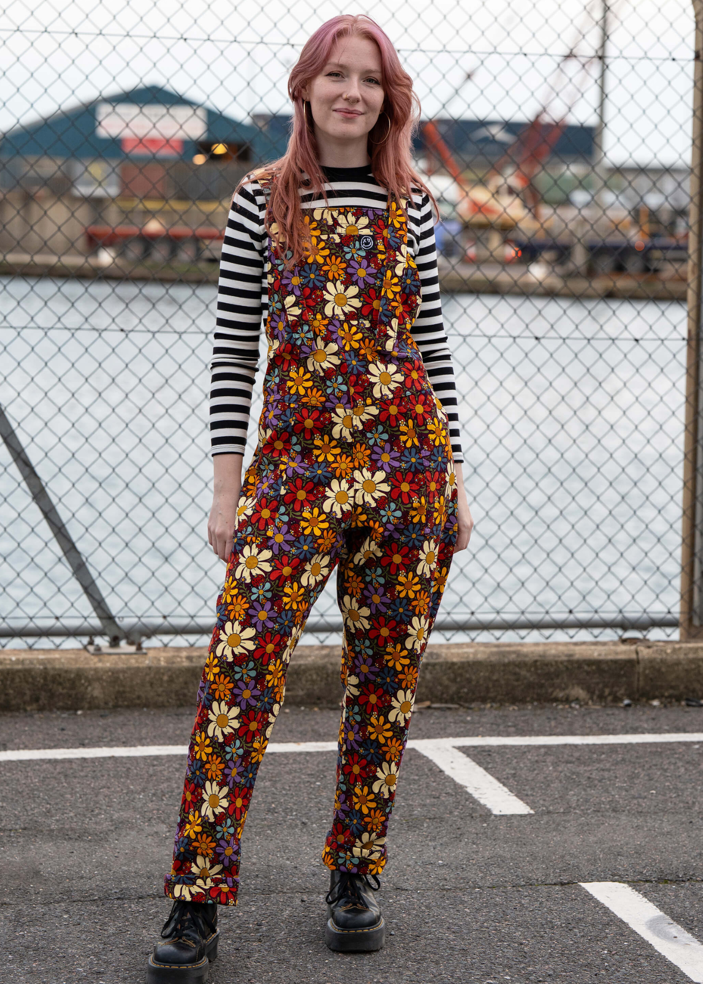 Rebel Romance - Love Bugs Stretch Dungarees