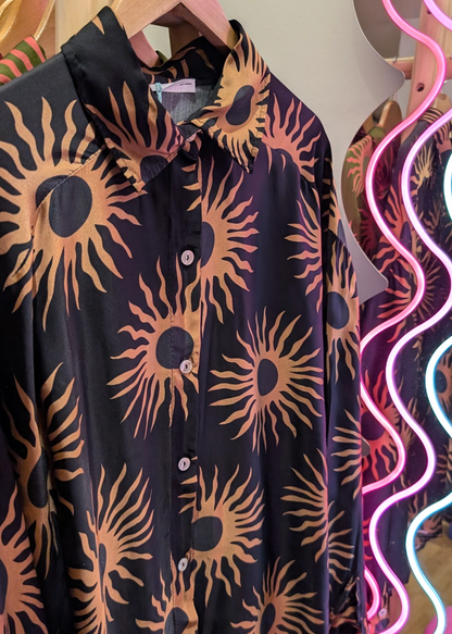 The Edit - Black and Brown Sun Shirt