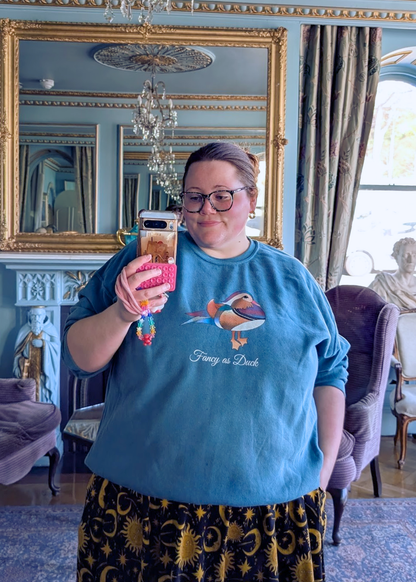 Home of Rainbows - Fancy As Duck Sweater in Teal