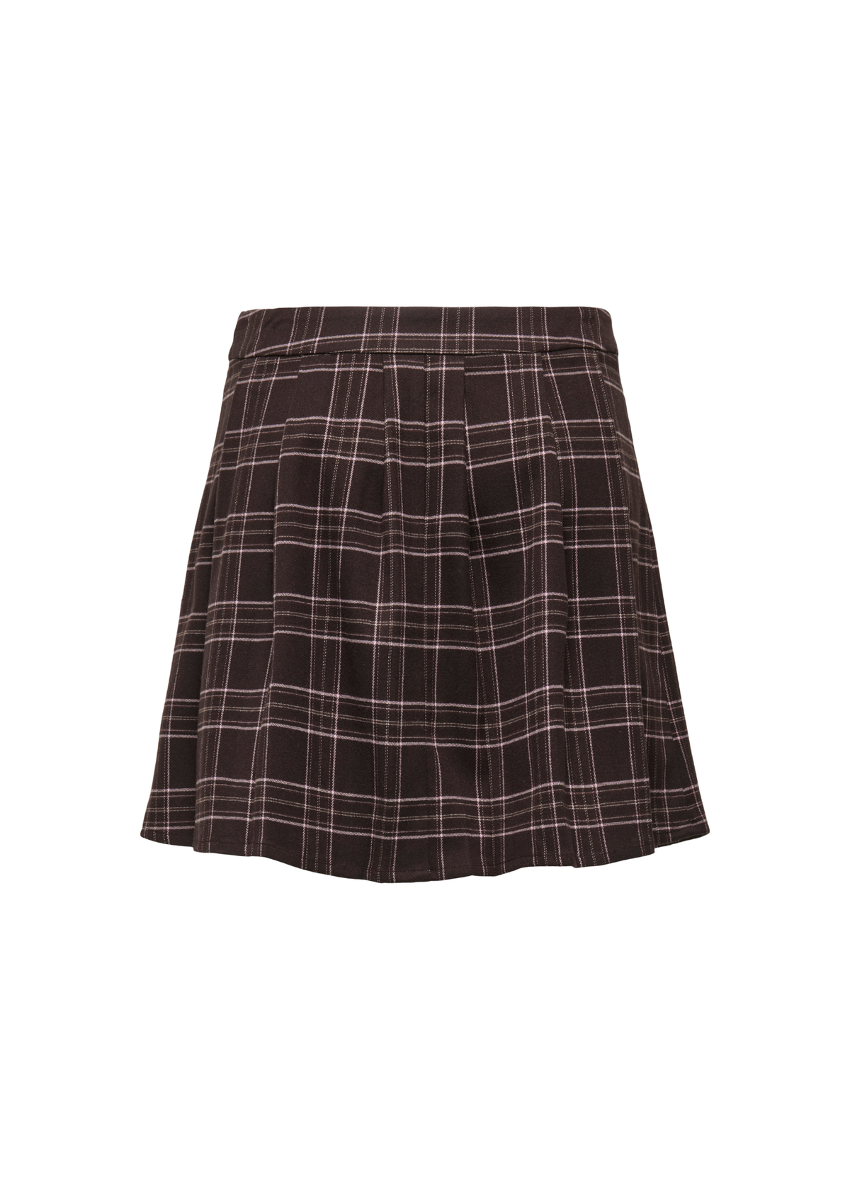 Only - Brown & Pink Checked Mini Skirt