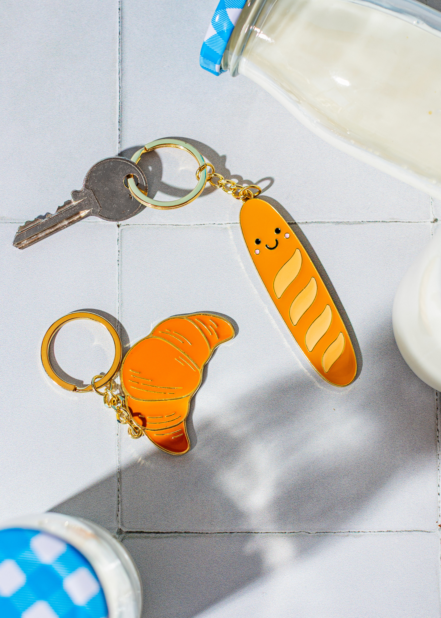Sass & Belle - Baguette Enamel Keyring