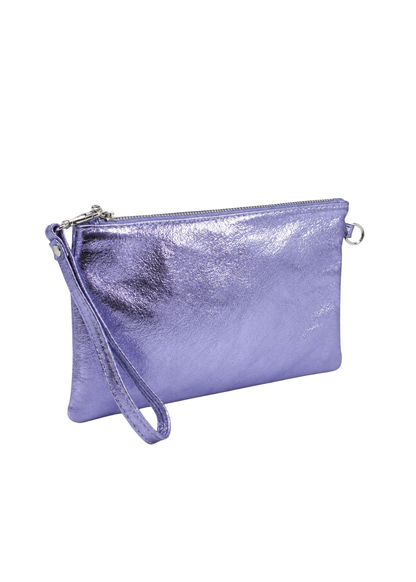The Edit - Metallic Lilac Leather Shoulder Bag