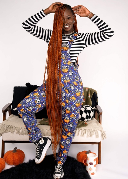 Run & Fly - Pumpkin Racoon Stretch Twill Dungarees