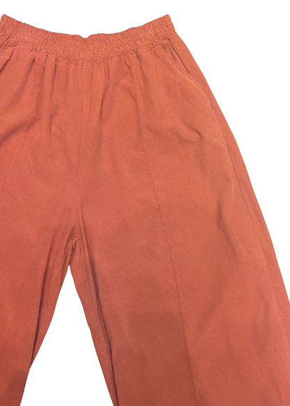 The Edit - Orange Corduroy Cocoon Trousers
