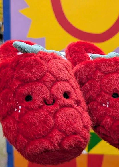 Daisy Street - Raspberry Plush Slippers