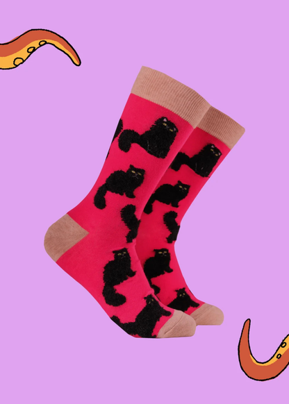 Socktopus - Fluffy Black Cat Socks