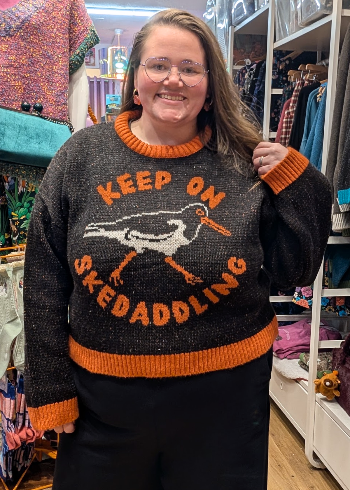 Home of Rainbows - 'Keep on Skedaddling' Oystercatcher Jumper