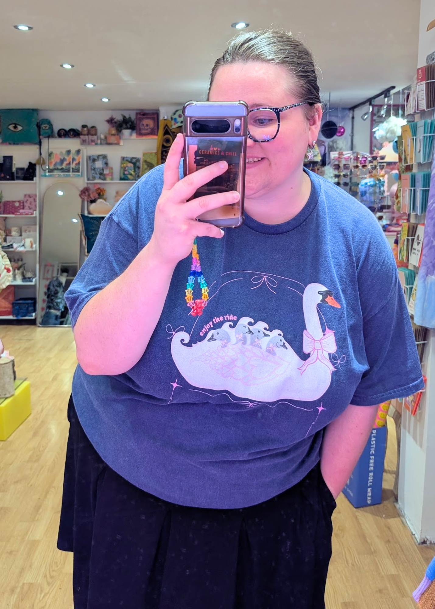 Home of Rainbows - 'Enjoy the Ride' Swan Tee