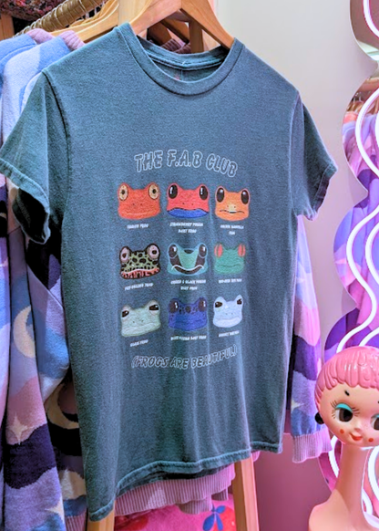 Home of Rainbows - Frogs Are Beautiful Tee in Teal