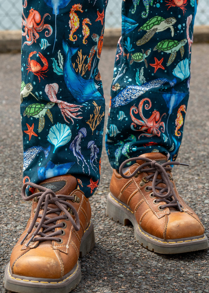 Run & Fly - Ocean Stretch Twill Dungarees