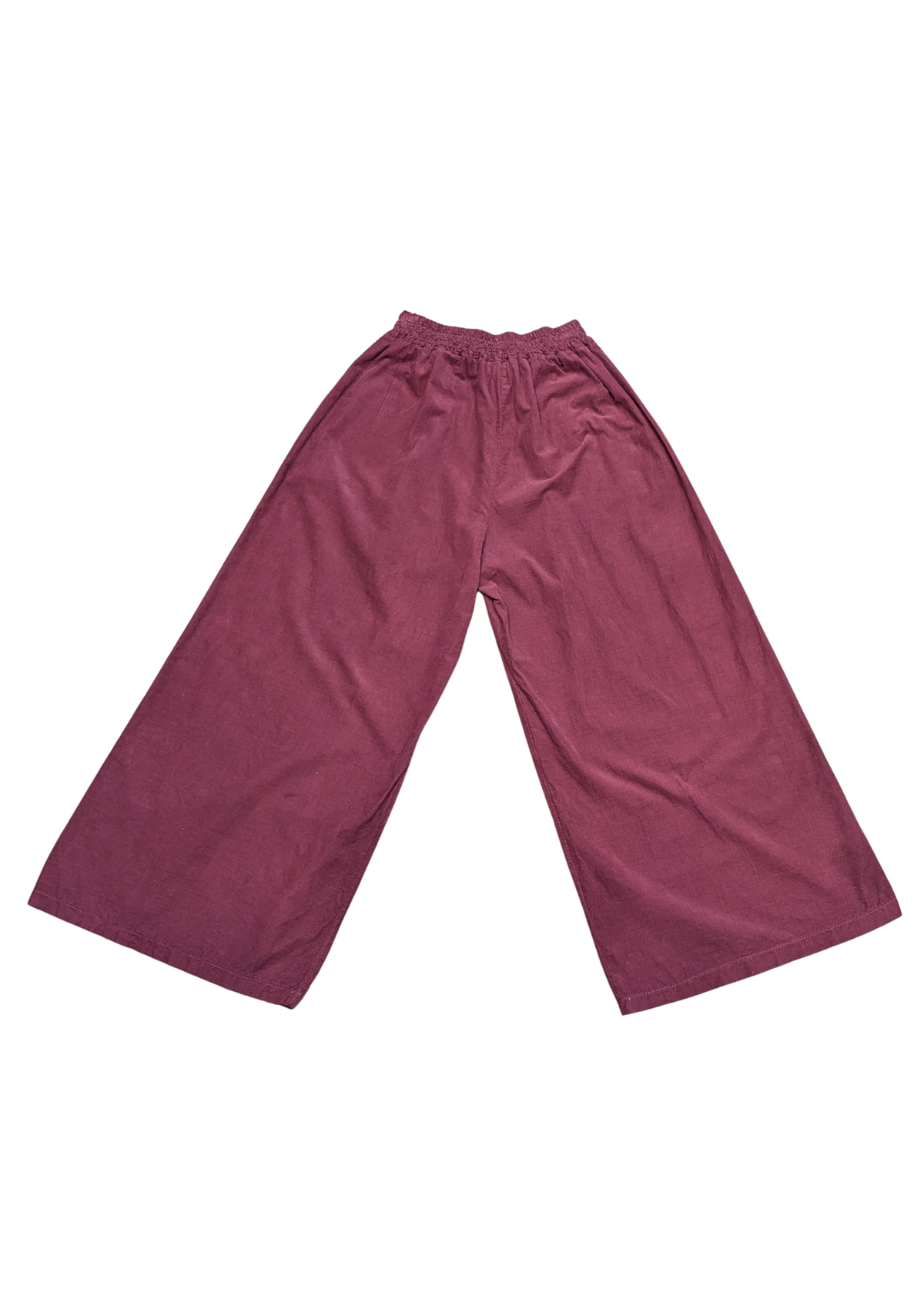 The Edit - Burdundy Corduroy Wide Leg Trousers