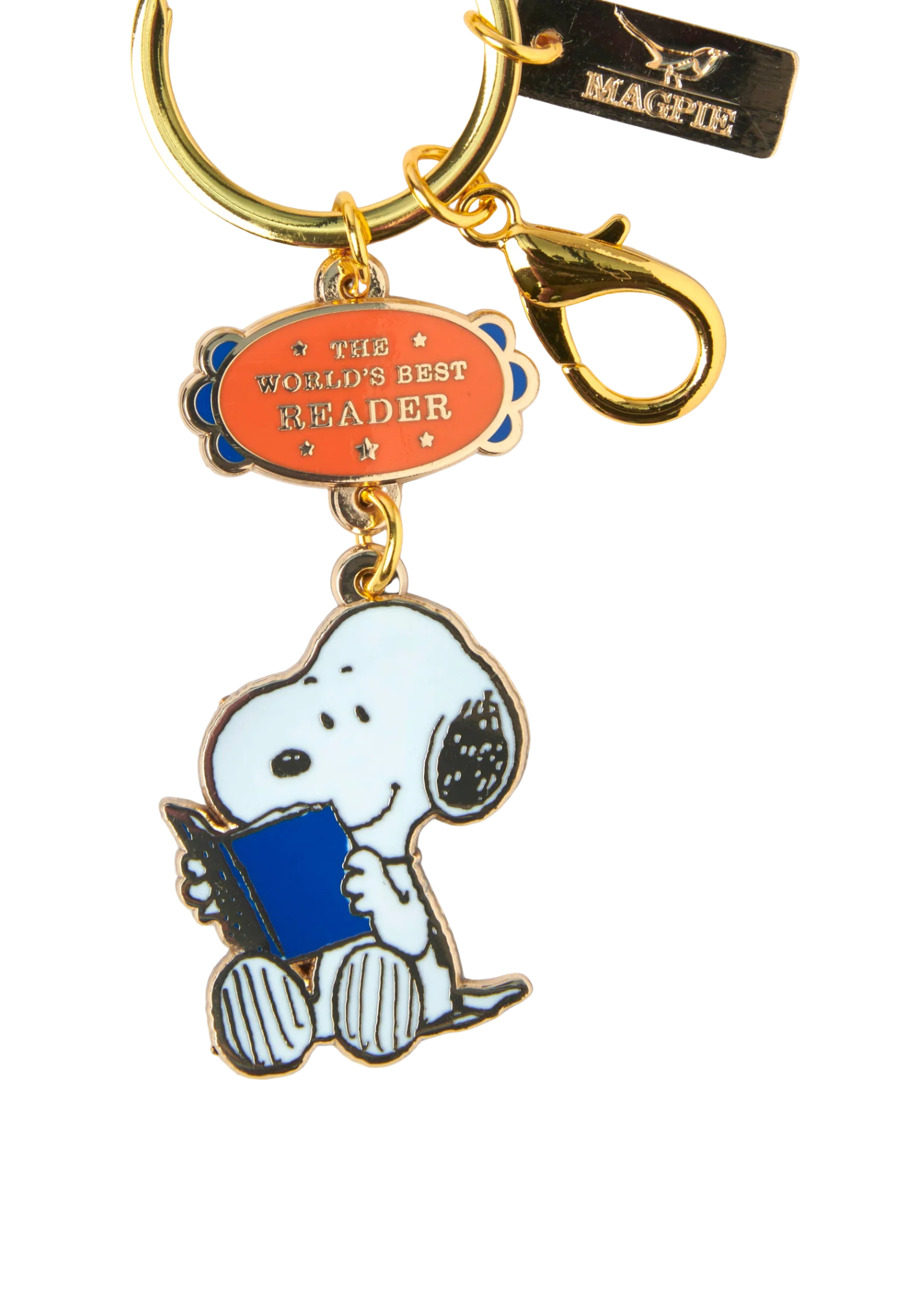 Magpie - Snoopy ‘World’s Best Reader’ Enamel Keyring