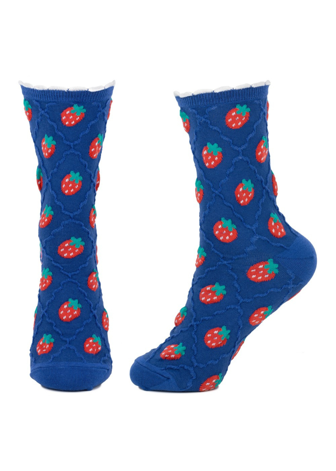 Joe Cool - Vintage Style Blue Strawberry Socks