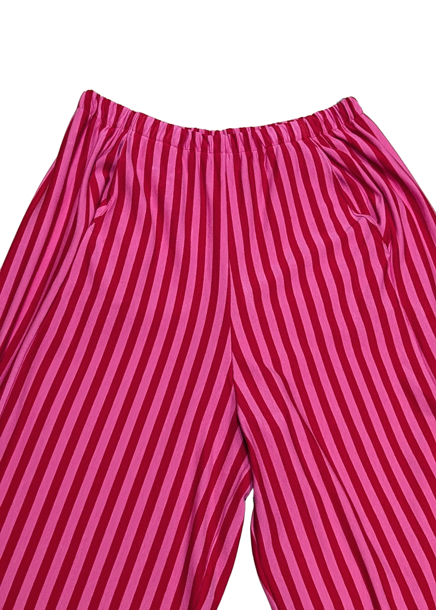 The Edit - Pink and Red Stripe Cocoon Joggers