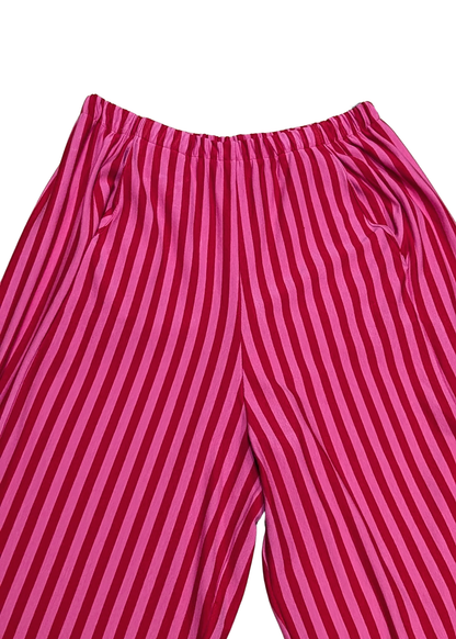 The Edit - Pink and Red Stripe Cocoon Joggers