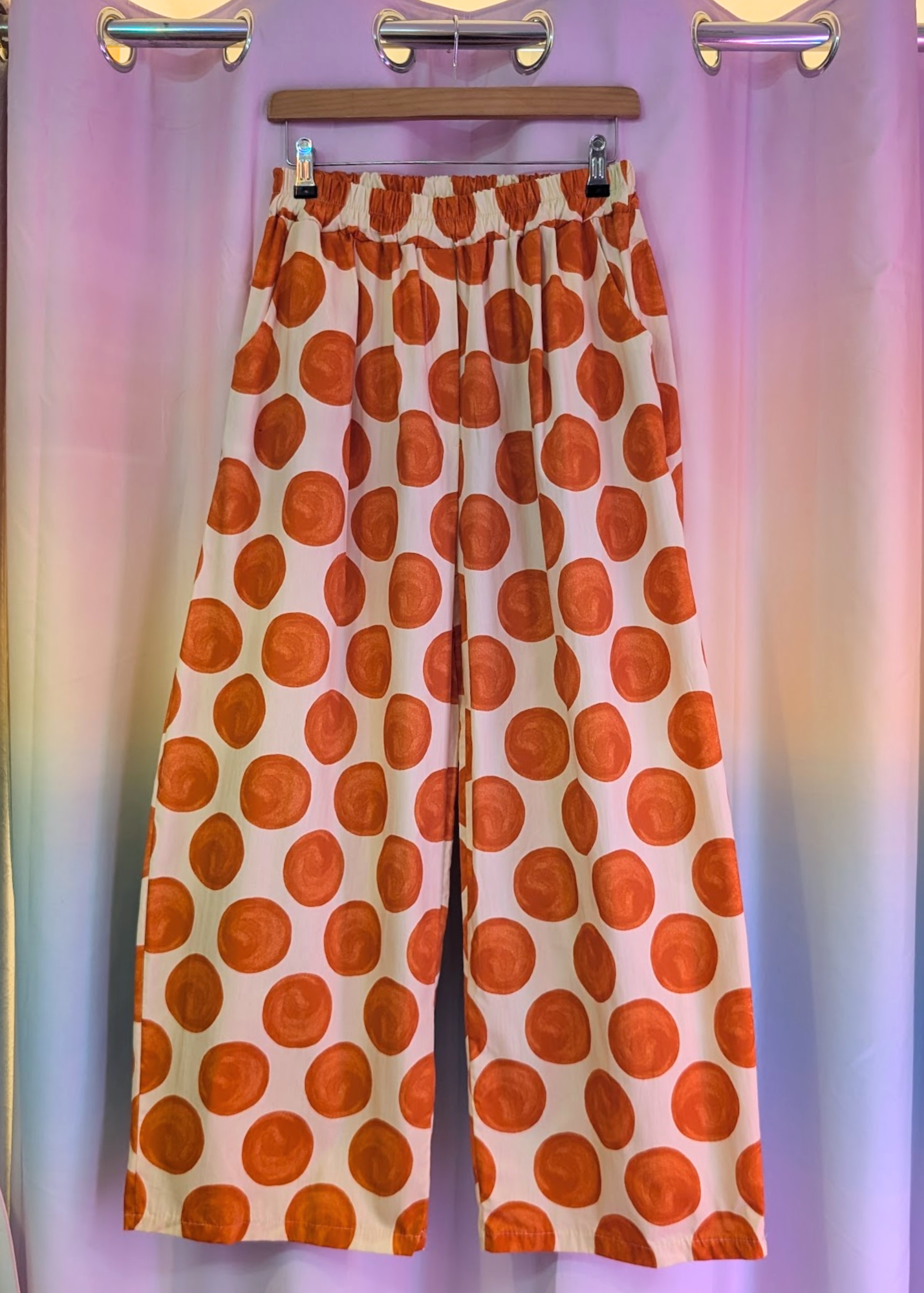 The Edit - Orange & Lemon Polka Dot Barrel Trousers