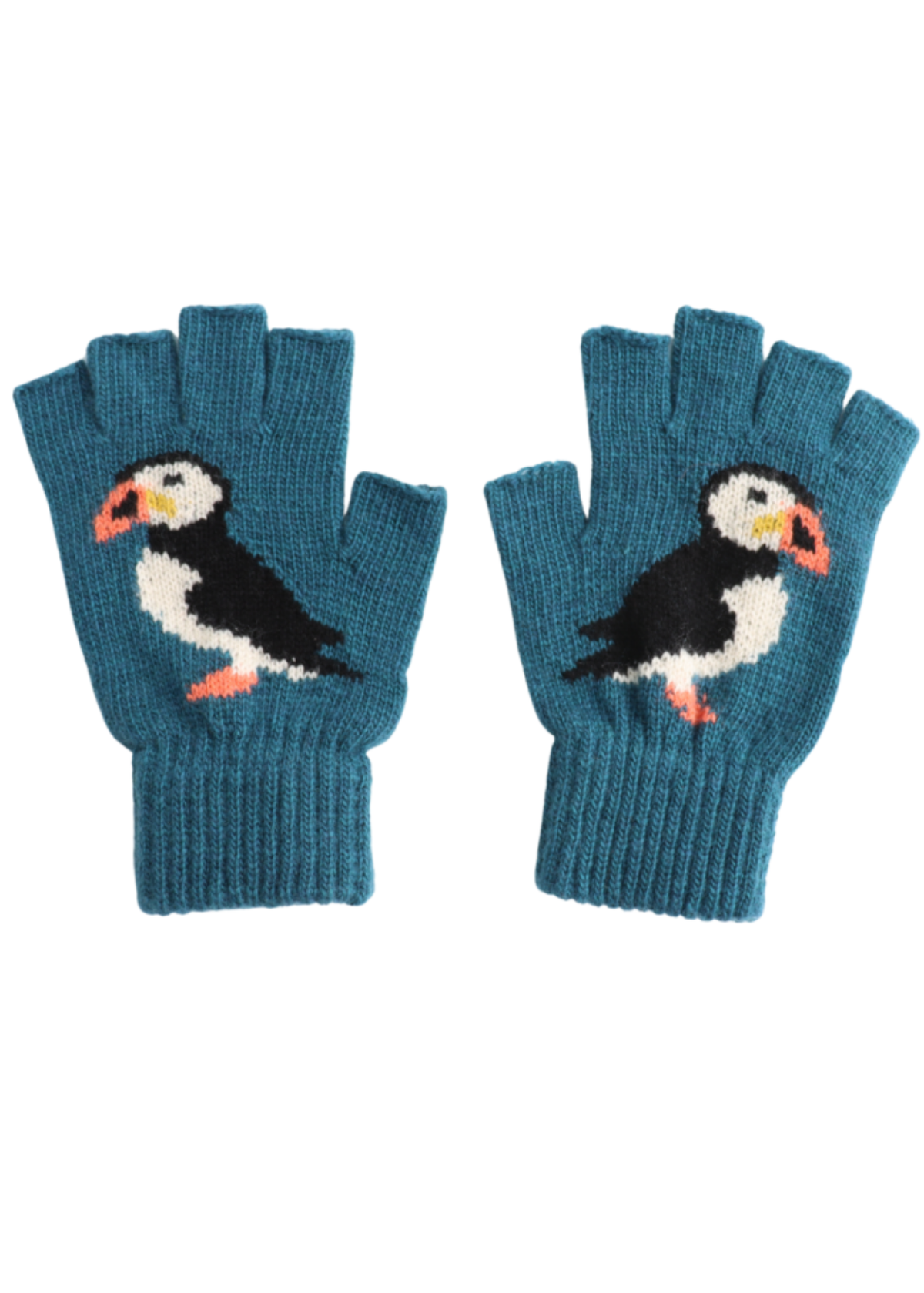 The Edit - Puffin Blue Fingerless Gloves