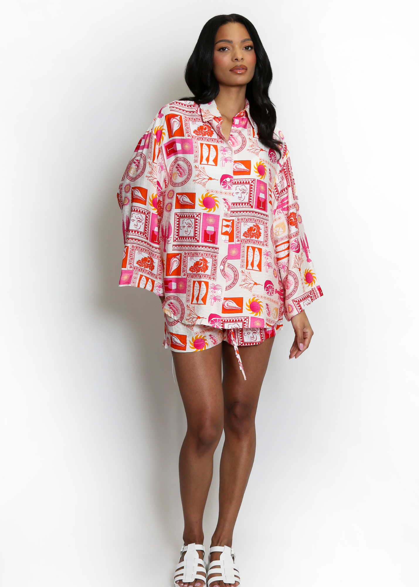 The Edit - Pink Mosaic Shirt