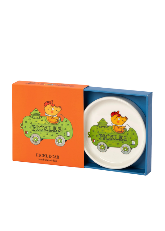Magpie x Richard Scarry - Pickle Car Round Trinket Dish