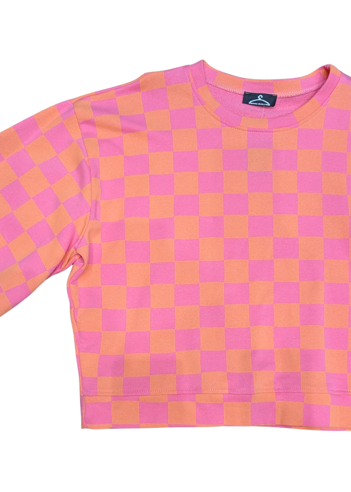 The Edit - Pink & Orange Check Sweater