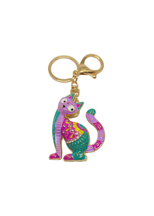 The Edit - Pastel Patchwork Cat Keyring