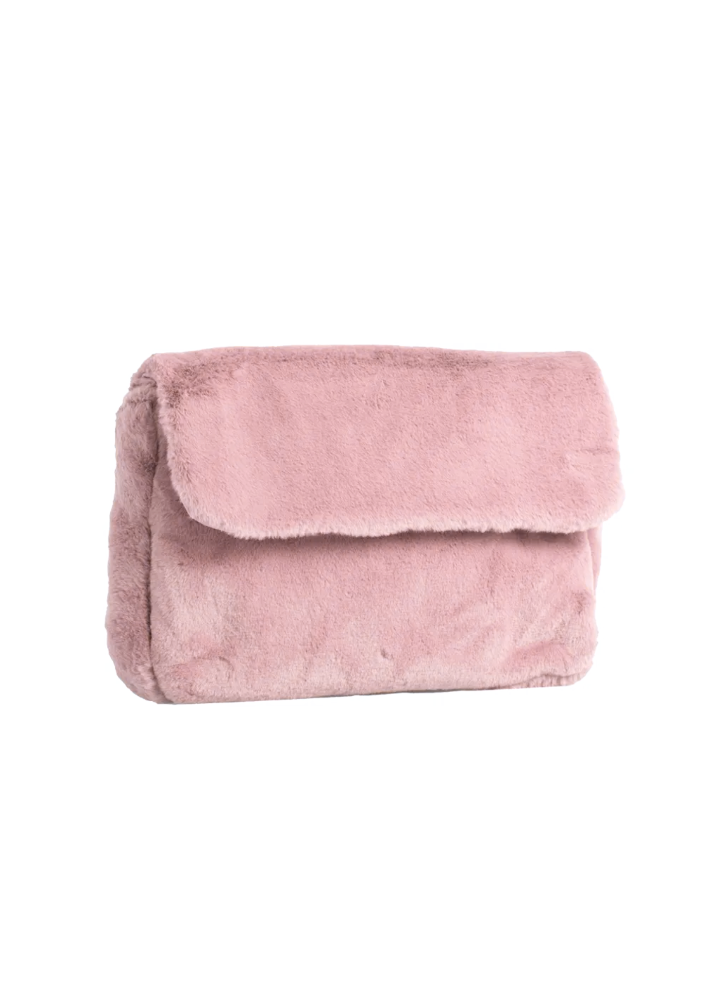 The Edit - Baby Pink Faux Fur Shoulder Bag