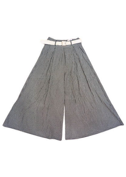 The Edit - Black & Grey Gingham Palazzo Pants